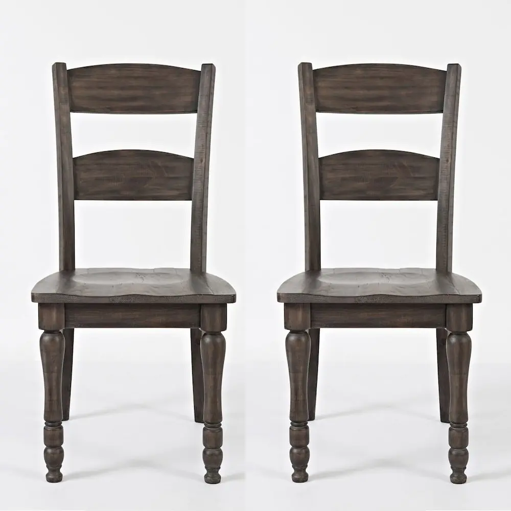 Rustic Reclaimed Pine Farmhouse Ladderback Dining Chair (Set of 2)