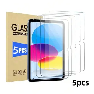 [5 Pack] Screen Protector Compatible with Mini 1/2/3, Mini 4/5, Mini 6/7, Pro9.7, Air 1/2, Pro 11 2018-2022, Anti-Scratch Hardened Glass Film
