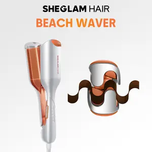 [BOGO Sale] SHEGLAM HAIR Beach Babe Hair Waver | Waver Curling Iron | 0.75/1 Inch Curls | 50 Million Ions | 10 Min Quick Wave | Less Damage | Smart Timer&Adjustable Temps | Easy To Use | Bouncy & Long Lasting Curls#curly hair products #girly essentials