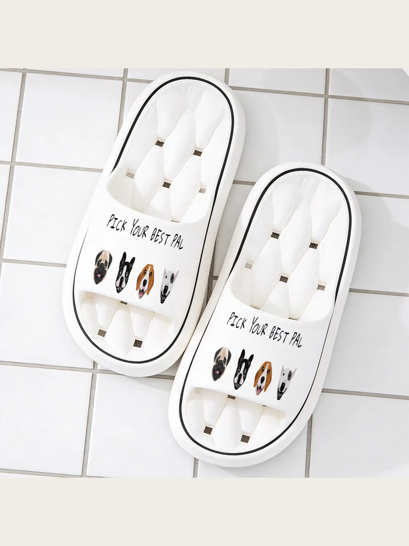Cute Puppy Face Slippers for Women Men Adorable Dog Print Comfortable Indoor House Shoes Soft Non-Slip Sole Cozy Fleece Lined Animal Themed Footwear for Home Use Pet Lover Gift Pug French Bulldog Beagle Bull Terrier Design