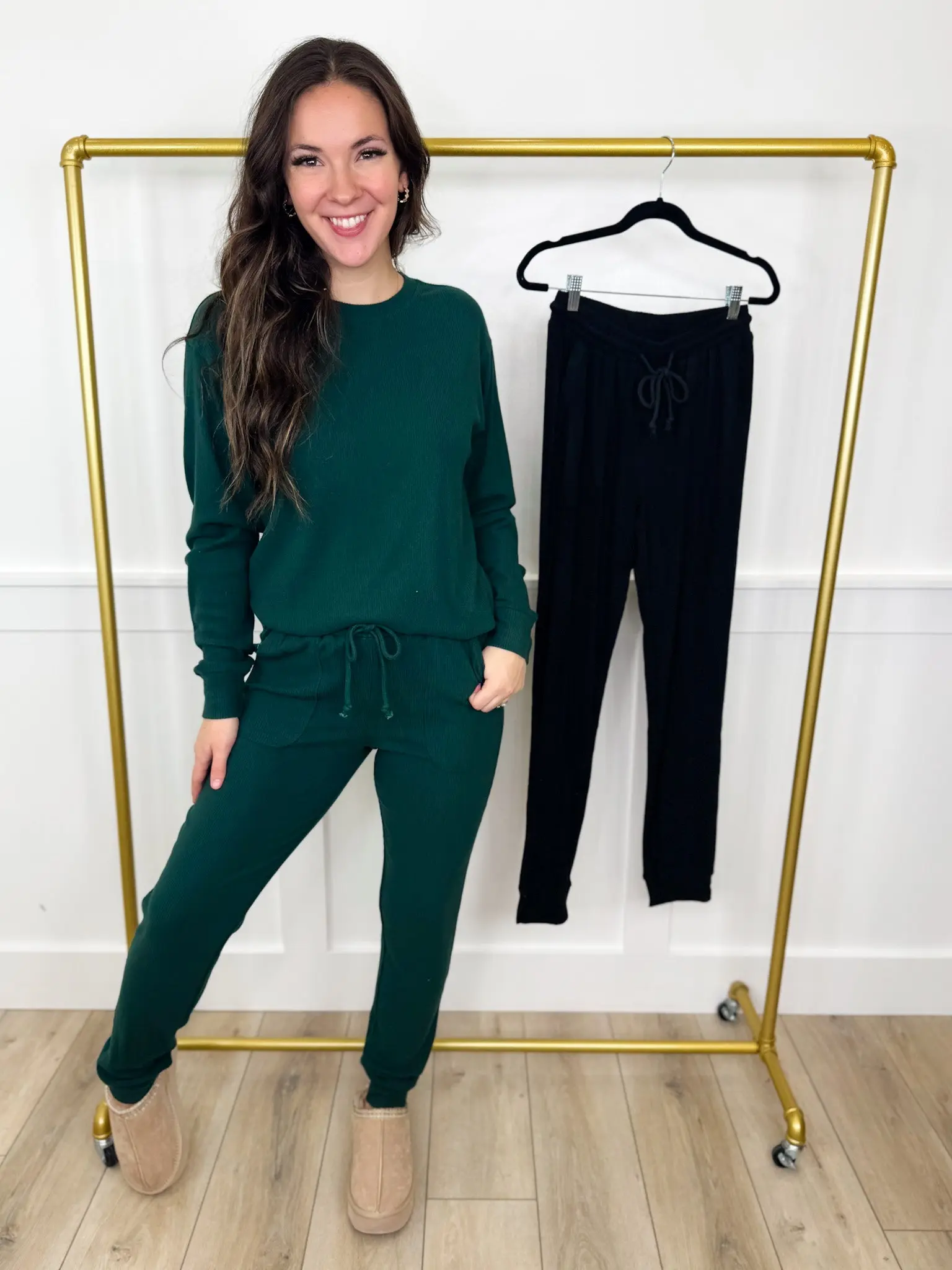 Women's High-Rise Ribbed Jogger Pants - 93% Rayon Blend, Soft Stretchy, Full Length, Drawstring Waist, Fitted Band, Casual Lounge Pants, True to Size, 1XL, for Out and About, Jogger Pants Women