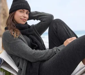 Barefoot Dreams CozyChic Beanie and Scarf Set