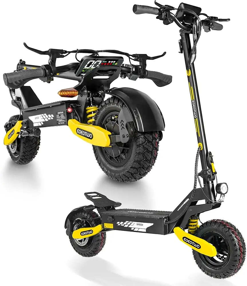 Electric Scooter for Adults, 11" Off-Road Tires, Fast E Scooter 5000W Peak Motor E-Scooter, Up to 20/45 Miles Range, Dual Suspension, 330 lbs Max Load, Foldable, Turn Signals