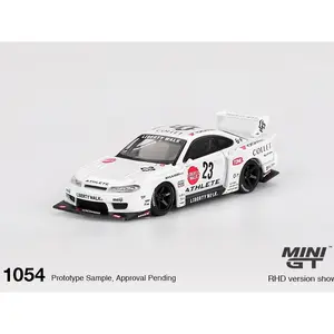 Mini GT 1:64 Nissan LB-Super Silhouette S15 SILVIA ATHLETE White Diecast Model Car Collectible Toy for Enthusiasts and Collectors