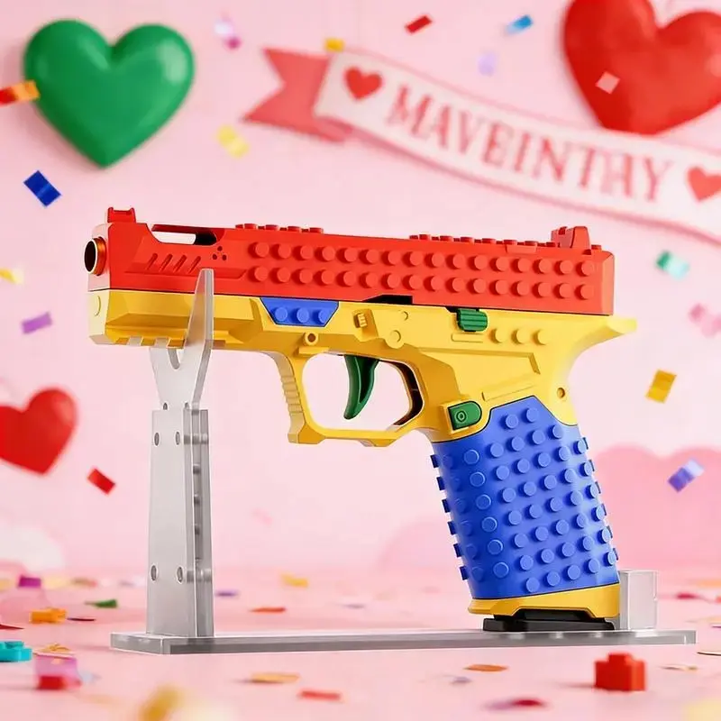Tactical DIY Building Block Handle Set - Multiplayer Strategy Collaborative Toy Shooting Game for Outdoor Team Activities & Festival Gift Essential Blasters Squirt Guns