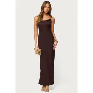 Shanna Backless Mesh Maxi Dress