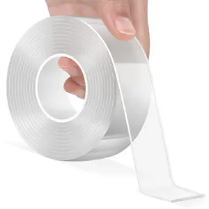 Double-Sided Tape Strong Transparent Nano-Mounting Tape with Strong Adhesive Reusable for Carpets Pictures Posters Office Home RV Decoration 9.84 Feet Long 0.984 Feet Wide
