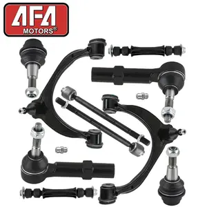 10 PC For GMC 1500 Cadillac Escalade Chevy Tahoe Upper Lower Control Arms Tie Rod End