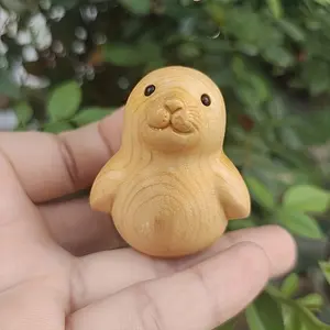 1pc Handcrafted Solid Wood Carved Cute Little Turtle Statue Decoration, Ornaments, Creative Animal Decor, Interior Decoration Accessories, Suitable for Home/Desk/Foyer Display, Christmas Gift, Wooden, Turtle Designs