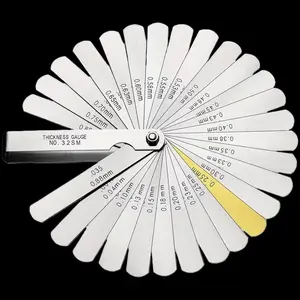 Stainless Steel 32-Piece Gasket Set, Precision Instrument Calibration Gap Ruler, Car Valve Stem Seal Kit, Durable & Accurate Measurement Tools