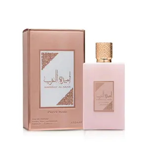 Ameerat Al Arab Prive Rose by Lattafa Asdaaf 3.4 Ounce (100ml) Eau De Parfum Spray Perfume Fragrance Floral Fruity