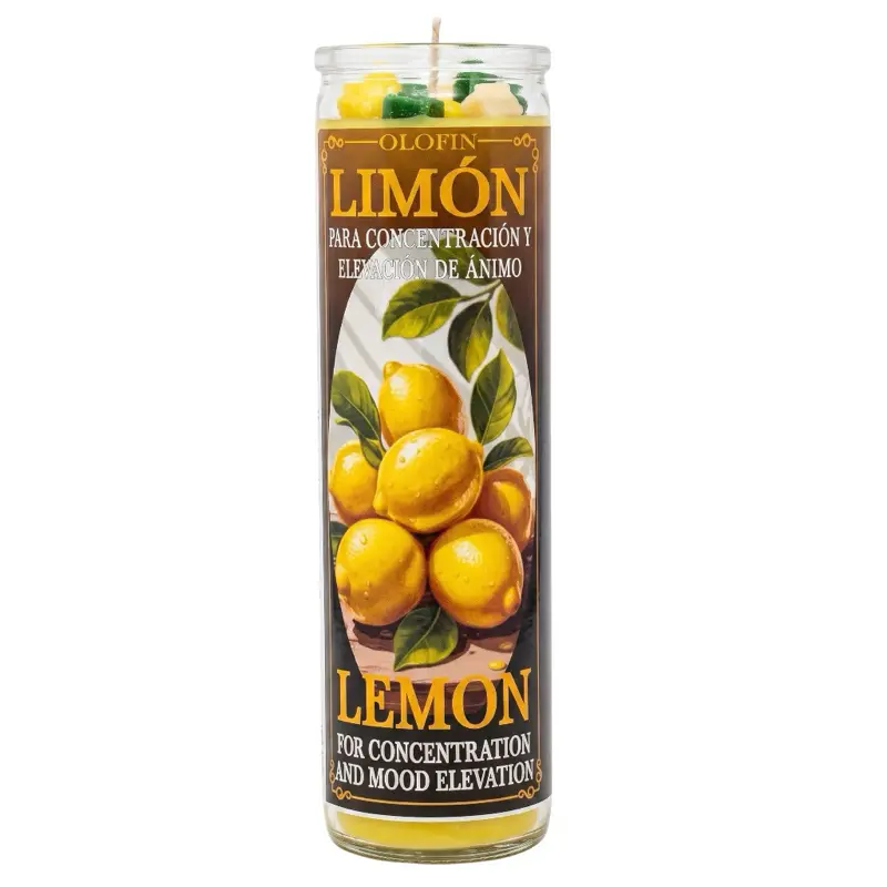 Limon - Lemon Prepared Ritual Candle Perfumed Vela Preparada