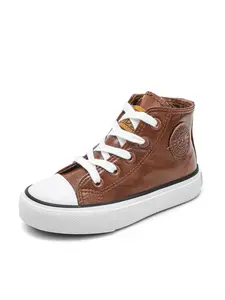 Opoee Canvas Shoes Mid-Calf Kids Sports Shoes, Spring Fall Korean Style, Unisex Fashion Low Top Lace-Up, Classic High Top, Versatile Skateboard Shoes, Lace up Trainers, Fashionable Skate Shoes, Sneakers, Skater Shoes