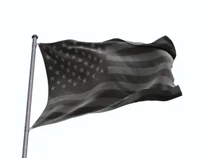 Black Grey American Flag for ATVs UTVs Enhance Your Polaris, CanAm Ideal for Riders & Wall Art Banner