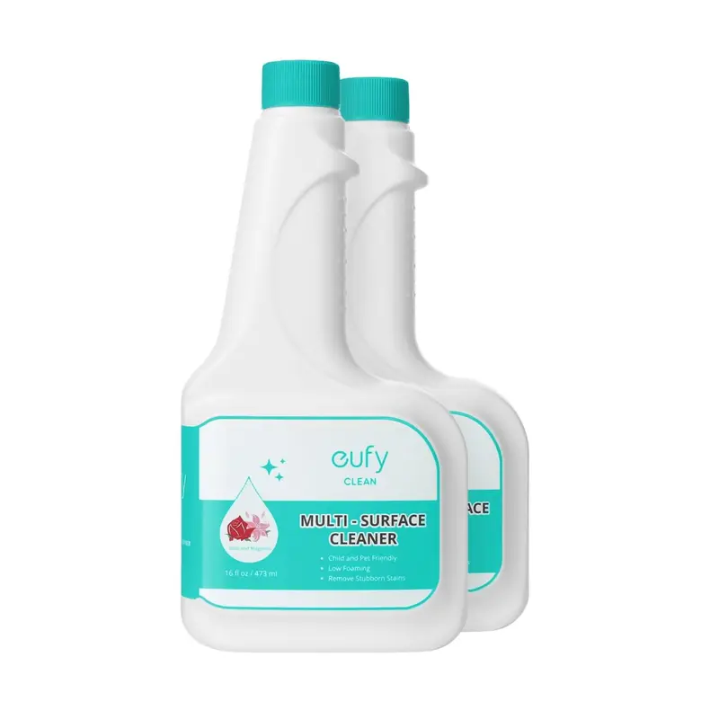 eufy RoboVac Concentrated Floor Cleaner Refills (2 Bottles, 473ml) - 1:200 Dilution Ratio, Eco-Friendly Plant-Based All Purpose Cleaner, Streak-Free, Multi-Use Spray, Compatible with Omni C20, X8 Pro, X10 Omni, G Series, L Series