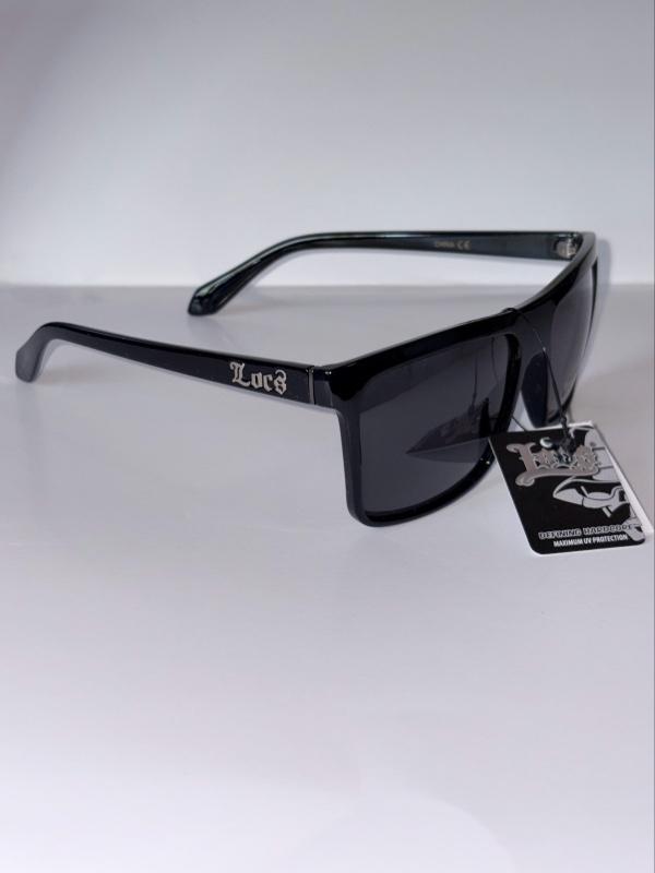Locs Hardcore Shades - Black Frame with Dark Lenses, Ideal for Everyday Wear