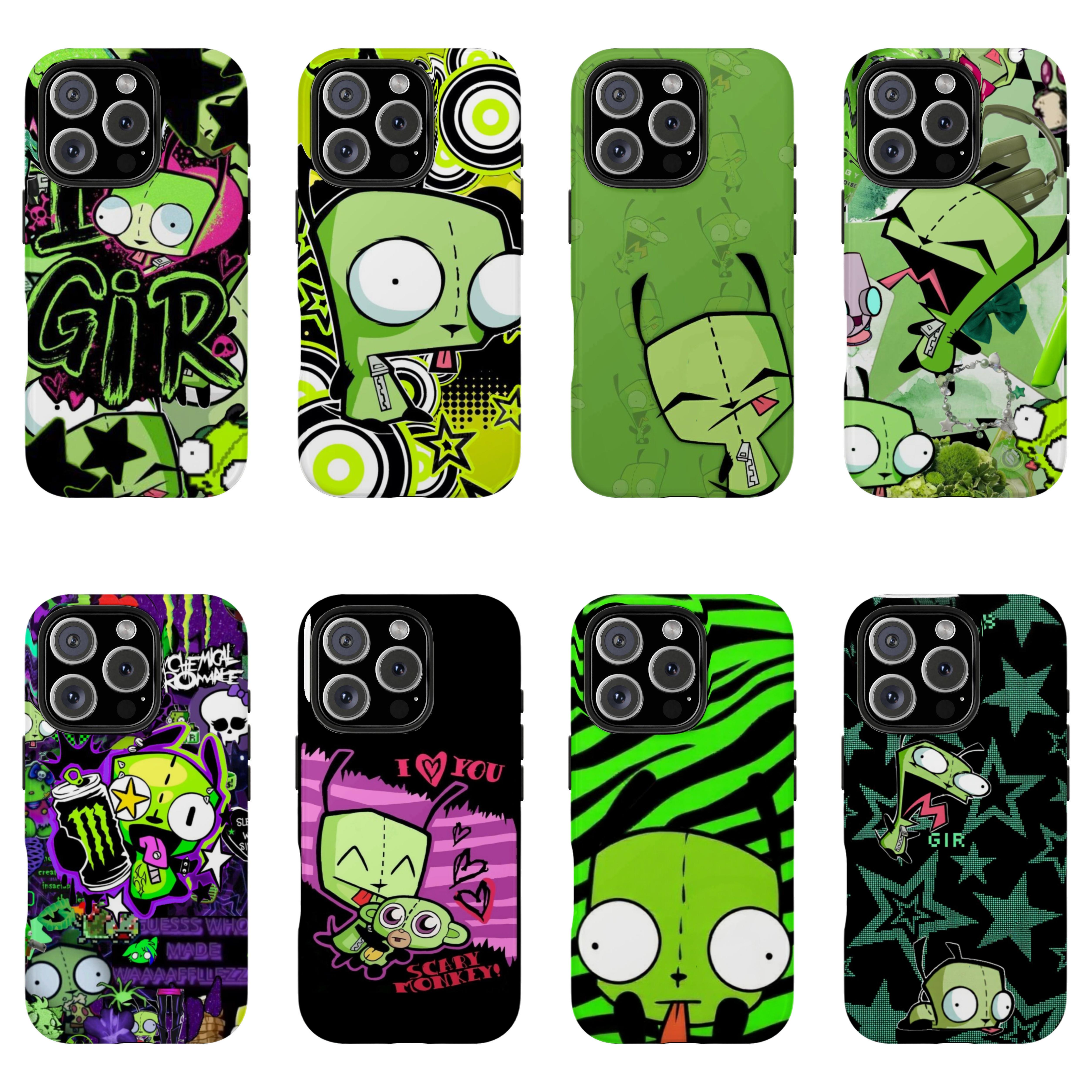 I-Invad3r Z-Zim GIR Phone Case|Y2K Aesthetic Protective Cover For iPhone 17 Pro Max 16 15 14 13 12 11 for Samsung S21 S22 S23 S24 S25 S26 Phone Case|Tough Phone Case|gift for him for her|Best Gift