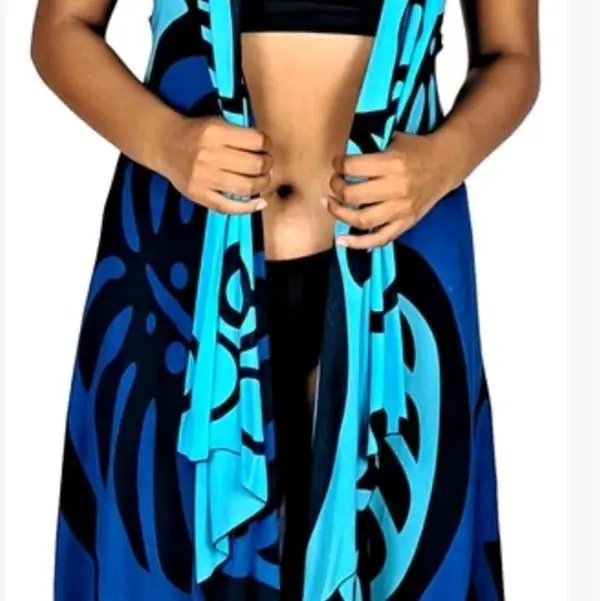 Magic Sarong - Bold Monstera - Blue