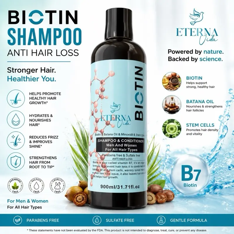 Biotin Thickening Shampoo, Nourishing Haircare Cleanser for Hair Restore