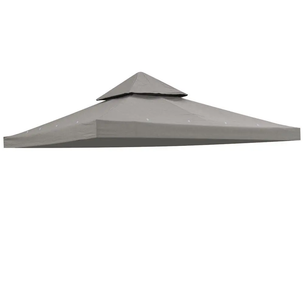 Yescom (No Frame) 8' x 8' Gray Gazebo Canopy Replacement Top 2-Tier