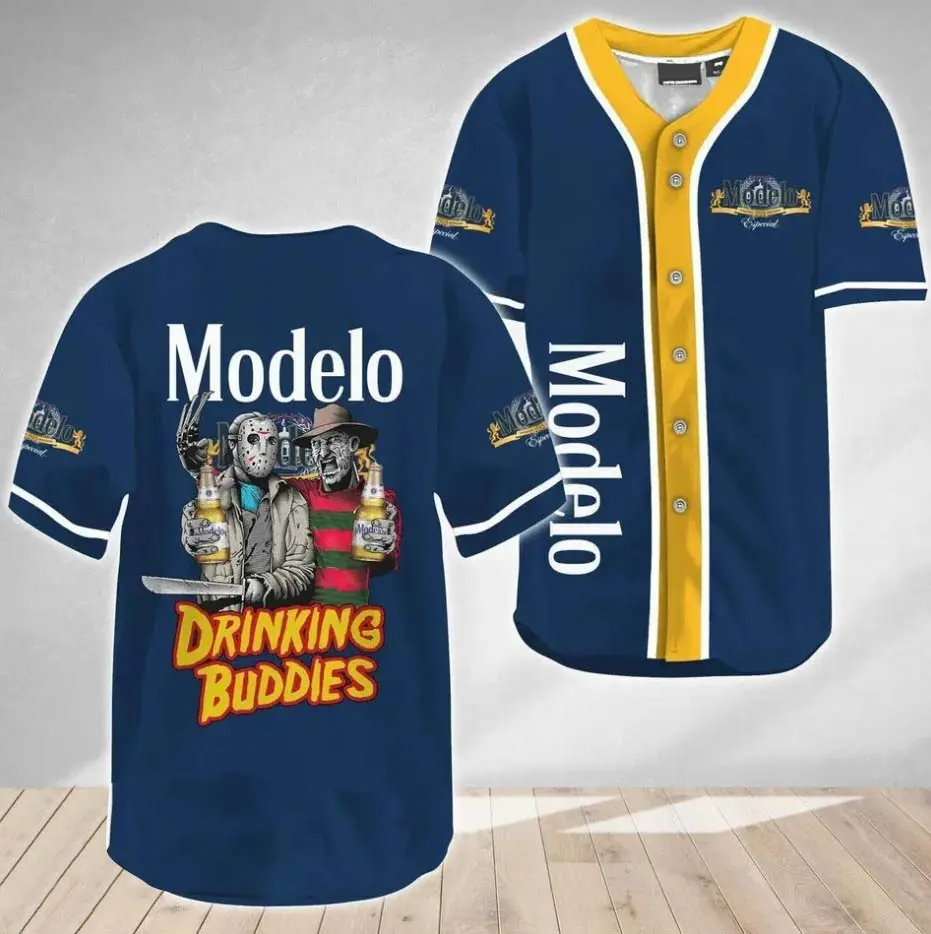 Personalized Modelo Beer Baseball Jersey Shirt, Baseball Jersey Shirt, Outdoor Sports, Sport Shirt, Dynamic And Comfortable