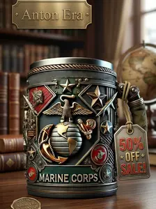Marine Corps Frontline Heritage Co Military Cups – Vintage Army Collectible Coffee Mugs