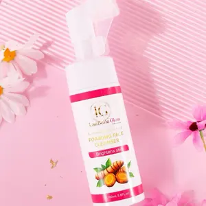 Brightening Turmeric & Kojic Foaming Face Cleanser -Dark spots Corrector-Glowing Skin 3 shades Moisturizer Even Skin Tone- Hyaluronic Skin Repair Radiant  Moisturizing Hydrating Cleansing Moisture