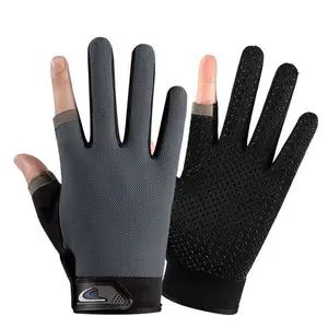 Unisex Universal Performance Sports Gloves - Free Size Mesh Fabric, UPF 50+ Sunscreen, Anti-Slip, Breathable, Touch Screen, Thin, Sweat-Absorbing Biker Gloves for Fishing, Cycling, Universal Sports Gloves