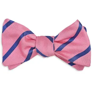 Seaside Pink Stripe Bow Tie