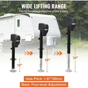 Waterproof Cover Heavy-Duty Electric Trailer Jack 5000 lbs  Ideal for RV, Camper, Boat, Utility & Horse Trailers A-Frame Tongue Lift  Remote Control, Easy Lifting