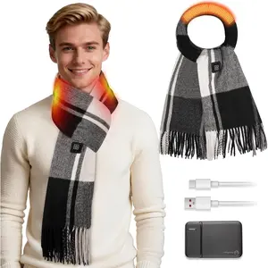Heated Scarf for Men Women, Heating Scarf for  Warmer with Portable 5000mAh  3 Temperature Adjustable