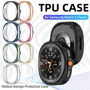 TPU Soft Case for Samsung Galaxy Watch 8 Classic Shockproof Bumper S Protective Cover Hollow Out Case Accessories