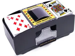 Automatic Card Shuffler 2 Deck, Battery Operated Card Dealer Machine, Electric Casino Card Shuffler for UNO, Blackjack, Texas Hold'em, Home Card Games