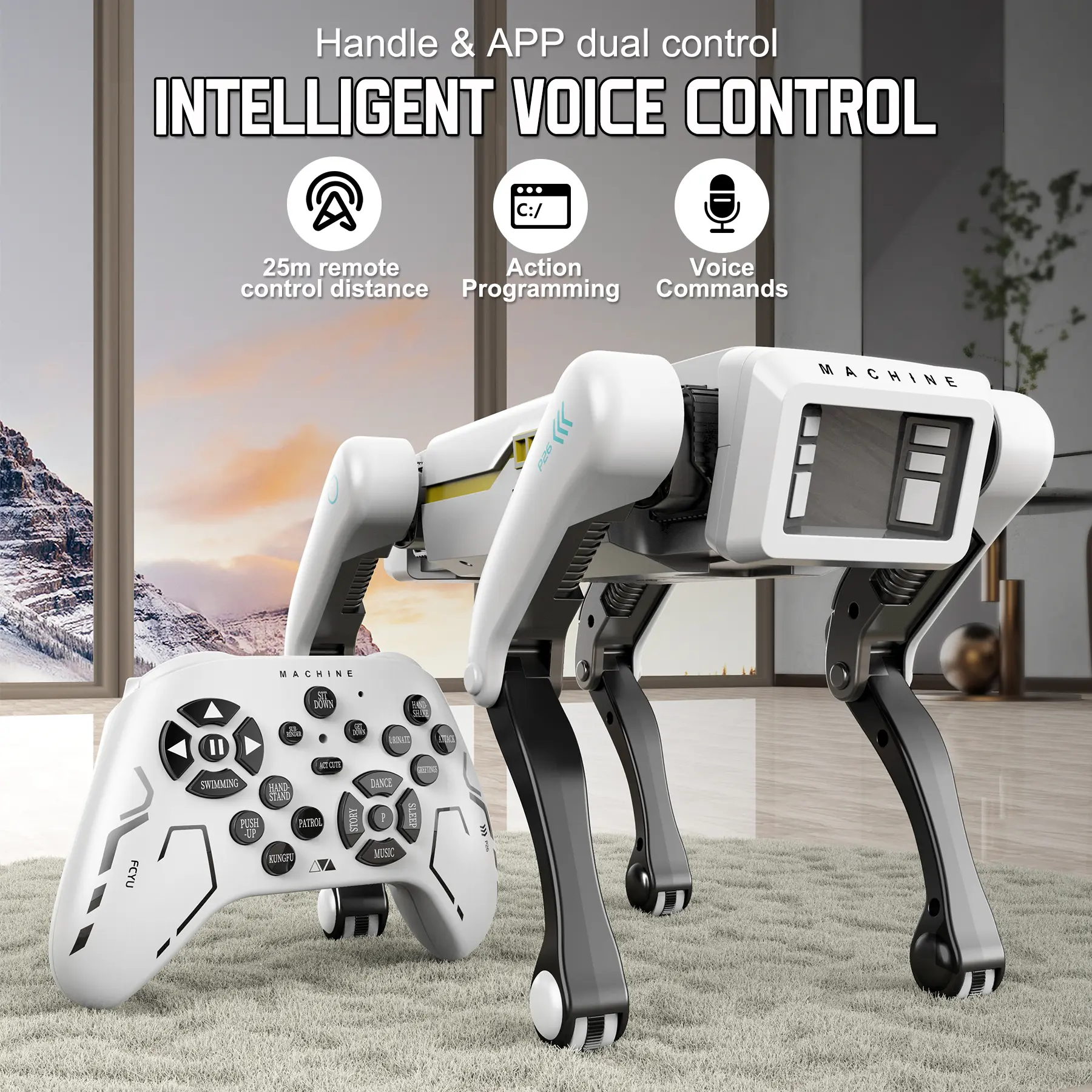 Intelligent Remote Control Robot Dog Toy - Unisex Programmable Companion with Remote Controller, Sound Effects, Dancing Capabilities, Nitrosamine-Free, for Ages 6+, Outdoor Christmas Gifts
