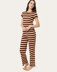 Baby Jean Long PJ Set in Pumpkin Spice