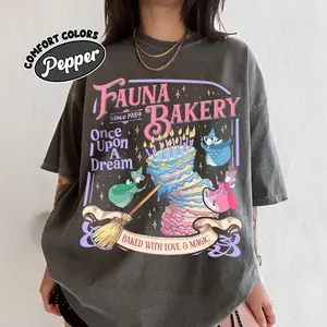 Fauna Bakery Baked With Love And Magic Shirt Comfort Colors, Sleeping Princess Tshirt, Fairy Godmother Tee, Theme Park Family Shirts