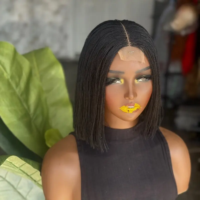 Closure glueless nano bob ready to ship,This is a closure wig,You need a wear and go right come get this unit.8/10inch