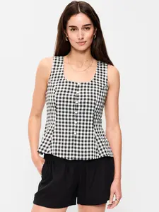 Old Navy Women's Button-Down Linen Swing Top