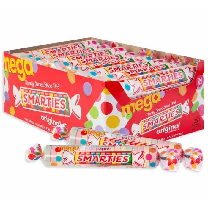 Mega Smarties Candy Rolls: 24-Piece Box Mega Smarties Candy Rolls: 24-Piece Box