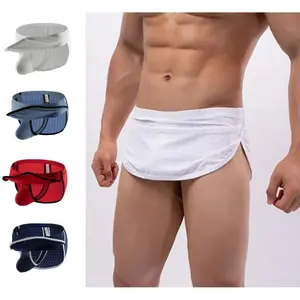 4-Pack Fashion Men's Underwear Soft Mesh Breathable All-Day Comfort Daily Wear Sportswear in White Blue Red Navy