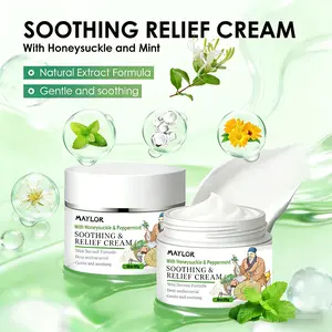 3 Pack MAYLOR Herbal Soothing Relief Cream for Sensitive Skin – Gentle Herbal Moisturizer & Spot Repair Cream, Relieves Redness, Itching and Irritation, Lightweight Daily Skin Care, 30g / 1.06oz Each