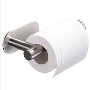  SUS304 Stainless Steel Toilet Paper Holder| No Drilling| Brushed Nickel (Silver) Bathroom Accessories Set Bathroom Organizers Restroom Water Proof