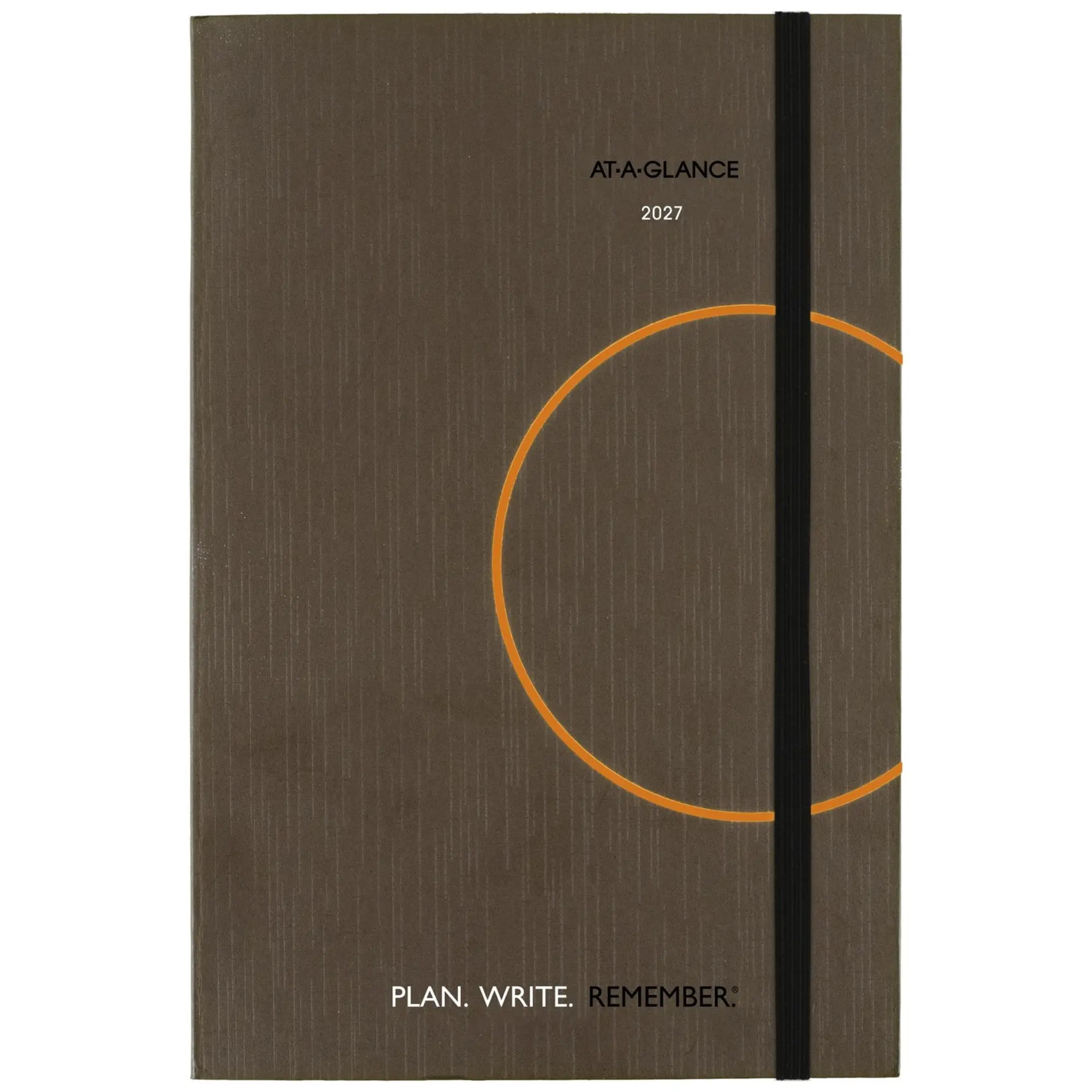 AT-A-GLANCE® Plan. Write. Remember.® 2027 Daily Planning Notebook, Casebound, Gray, Small, 5" x 8 1/4"