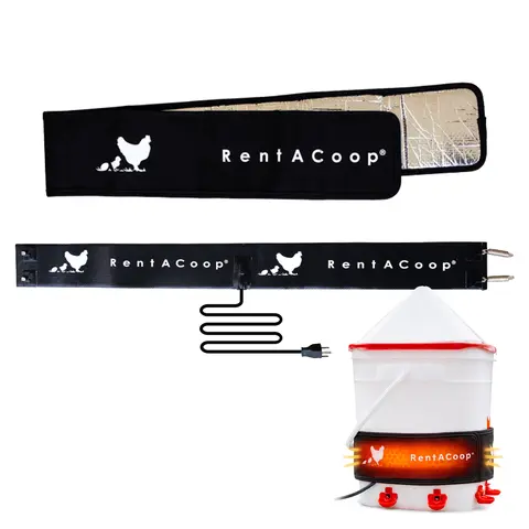 RentACoop Thermo Bucket Belt Heated Strap for 2-5Gal Bucket Chicken Waterers Animal Feeding