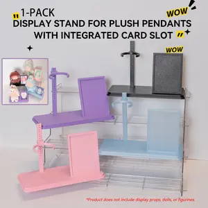 Plush Pendant Display & Storage Stand - Desktop Showcase Base for Collectible Cards and Decor​