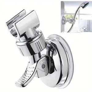 Suction Cup Shower Head Holder for Handheld Shower – No Drill, For Smooth Surfaces Only, Vertical Mount Only, Chrome