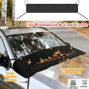 Car Windshield Cover, Sun Protection, Heat Insulation, Bird Dropping Guard, Leaf Protector, All-Season, Universal Fit, Anti-Wind Hook