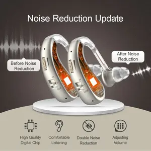 A set of hearing AIDS suitable for hearing loss of the elderly, rechargeable,