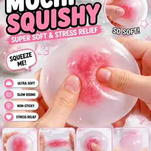 1pce Mochi Squishy Stress Relief Toy, Super Soft Slow Rising Fidget Squeeze Toy, Perfect for Anxiety Relief and Fun Sensory Play, Stress Relief Fidgets