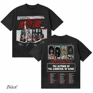 Comfort Colors Motley Crue The Return of The Carnival of Sins Tour 2026 T-Shirt, Vintage Rock Band Graphic Tee Heavy Metal Concert Shirt Unisex